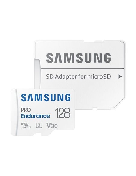 Tarjeta de memoria samsung pro endurance 128gb microsd xc con adaptador/ clase 10/ 100mbs