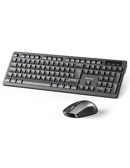 Teclado y ratón inalámbricos vention combo ktdb0-es/ negro