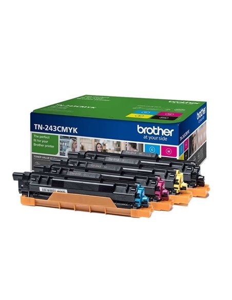 Tóner original brother tn-243cmyk multipack/ cian/ magenta/ amarillo/ negro