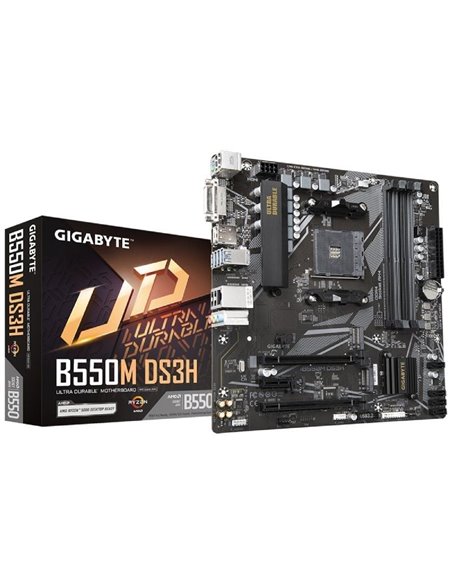 Placa base gigabyte b550m ds3h socket am4/ micro atx