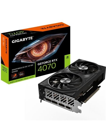 Tarjeta gráfica gigabyte geforce rtx 4070 windforce 2x oc v2 12g/ 12gb gddr6
