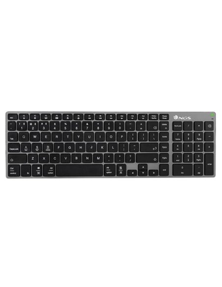 Teclado inalámbrico por bluetooth ngs fortune-bt/ gris