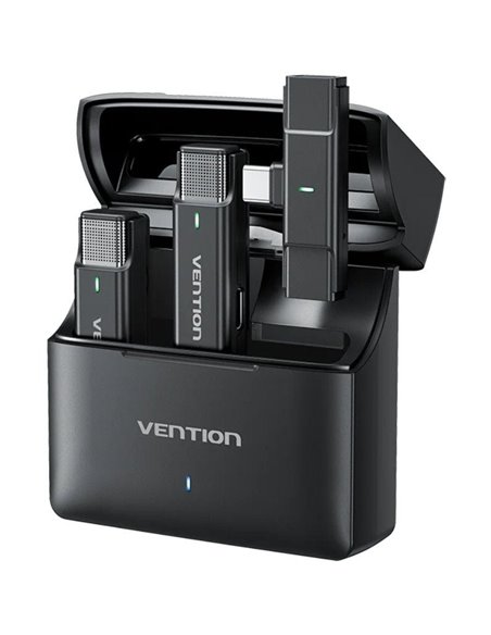 Micrófono inalámbrico con clip vention ncab0/ usb tipo-c/ incluye receptor/ 2 unidades