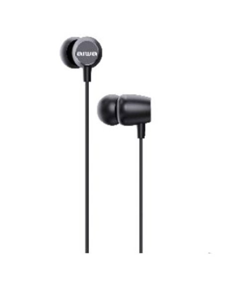 Auriculares intrauditivos aiwa estm-20bk/ jack 3.5/ negros