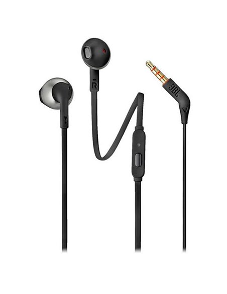 Auriculares intrauditivos jbl tune 205/ con micrófono/ jack 3.5/ negros