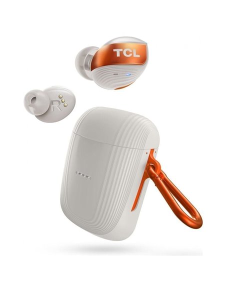Auriculares bluetooth tcl actv500tws con estuche de carga/ autonomía 6.5h/ gris y cobre