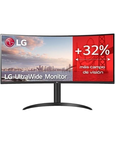 Monitor profesional ultrapanorámico curvo lg ultrawide 34wp75cp-b 34'/ wqhd/ multimedia/ regulable en altura/ negro