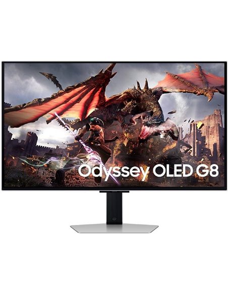 Monitor gaming samsung odyssey oled g8 s32dg802su 32'/ 4k/ 0.03ms/ 240hz/ oled/ multimedia/ regulable en altura/ gris