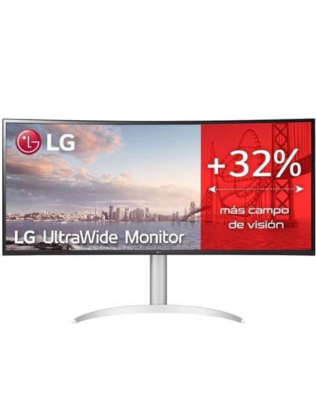 Monitor profesional ultrapanorámico lg ultrawide 34wq650-w 34'/ wfhd/ multimedia/ regulable en altura/ plata y blanco