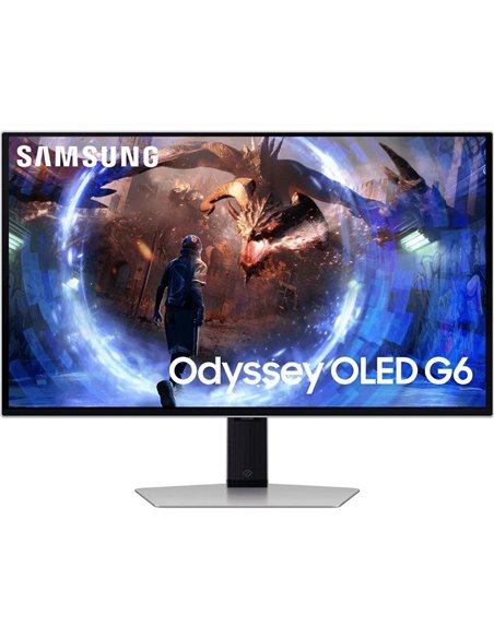 Monitor gaming samsung g6 odyssey oled s27dg602su 27'/ qhd/ 0.03ms/ 360hz/ regulable en altura/ plata