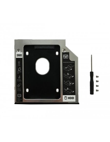 Adaptador DVD a Disco HD/SSD 3GO HDDCADDY95/ Incluye Destornillador y tornillos