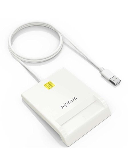 Lector de DNI y Tarjetas Aisens ASCR-SN07-W/ Blanco
