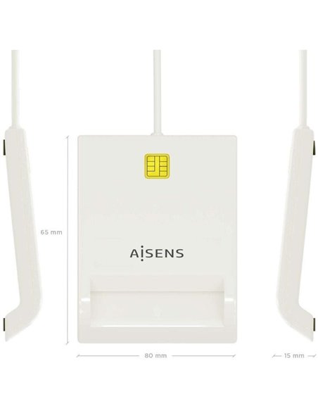 Lector de DNI y Tarjetas Aisens ASCR-SN07-W/ Blanco