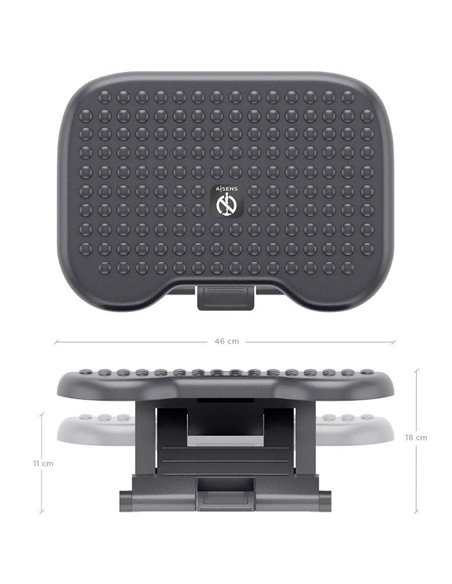 Reposapiés Ergonómico/ Inclinable/ Ajustable Aisens FRT02-267/ 46 x 18cm