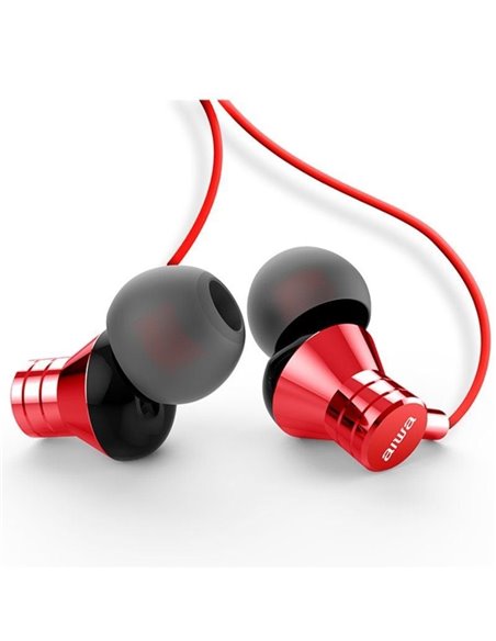 Auriculares Intrauditivos Aiwa ESTM-50USB-C/RD/ con Micrófono/ USB Tipo-C/ Rojos