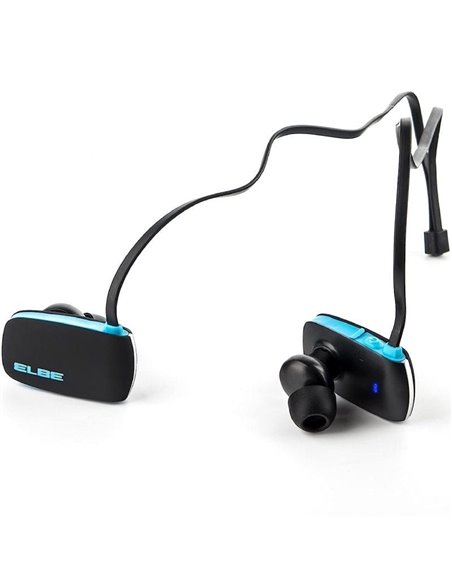 Auriculares Inalámbricos Deportivos Elbe ABT-038-DEP/ con Micrófono/ Bluetooth/ Azules y Negros
