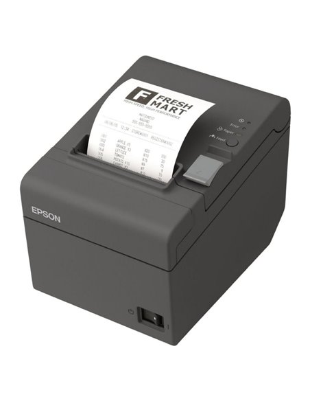 Impresora de Tickets Epson TM-T20III/ Térmica/ Ancho papel 80mm/ USB-RS232/ Negra