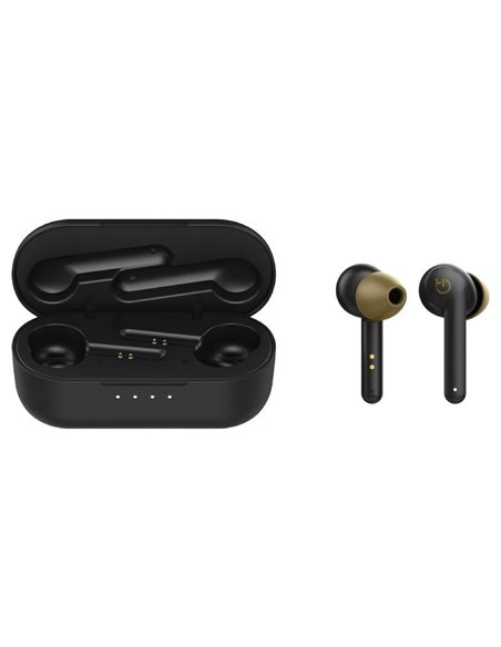 Auriculares Bluetooth Hiditec Vesta 90's Limited Edition con estuche de carga/ Autonomía 8h/ Negros