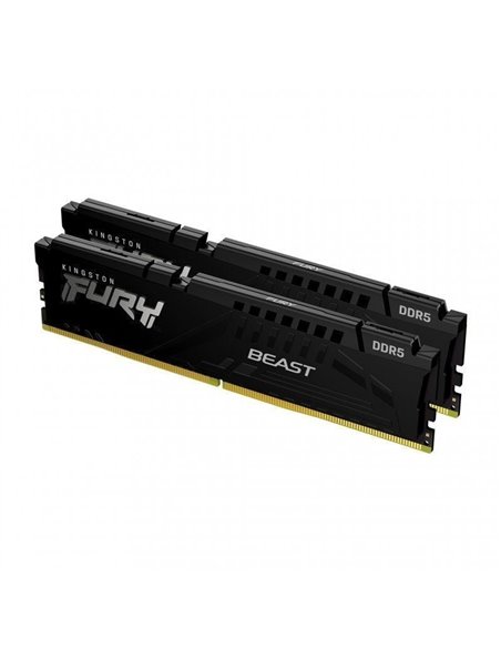 Memoria RAM Kingston FURY Beast 2 x 16GB/ DDR5/ 5200MHz/ 1.1V/ CL40/ DIMM