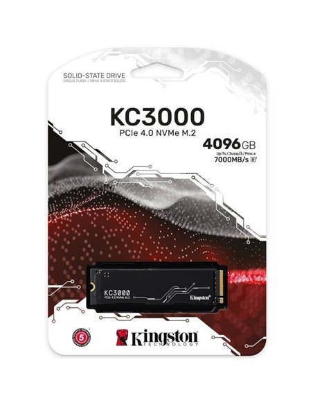 Disco SSD Kingston KC3000 4TB/ M.2 2280 PCIe 4.0/ con Difusor de Calor/ Full Capacity