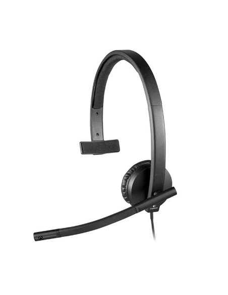 Auricular Logitech H570E/ con Micrófono/ USB/ Negro
