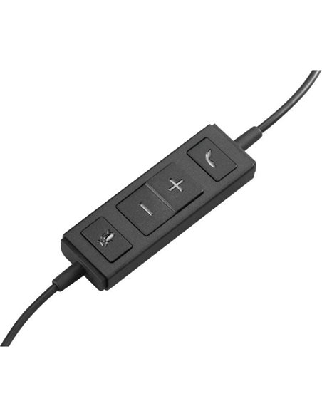 Auricular Logitech H570E/ con Micrófono/ USB/ Negro