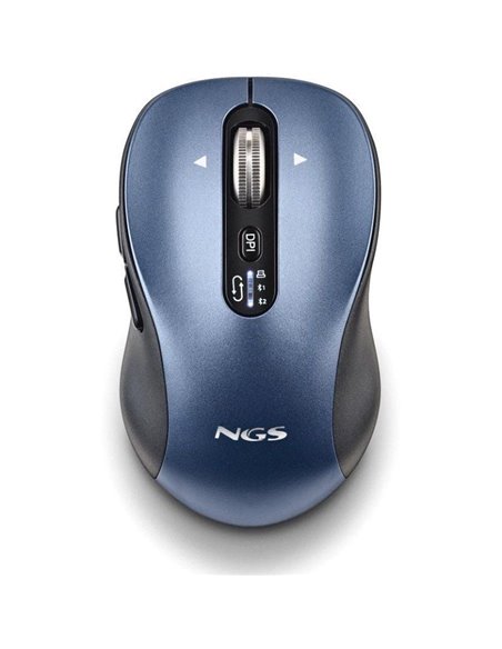 Ratón Inalámbrico por Bluetooth NGS Infinity-RB/ Batería recargable/ Hasta 3200 DPI/ Azul