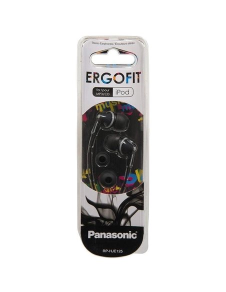 Auriculares Intrauditivos Panasonic RP-HJE125/ Jack 3.5/ Negros