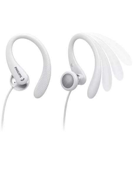 Auriculares Deportivos Philips TAA1105WT/ con Micrófono/ Jack 3.5/ Blancos
