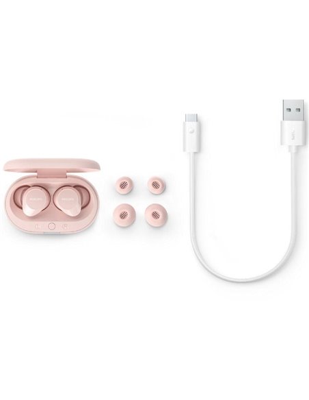 Auriculares Bluetooth Philips TAT1209 con estuche de carga/ Autonomía 6h/ Rosas