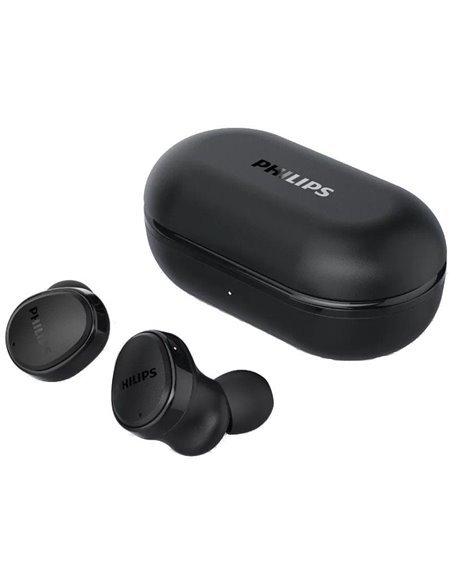 Auriculares Bluetooth Philips TAT4556BK con estuche de carga/ Autonomía 9h/ Negros