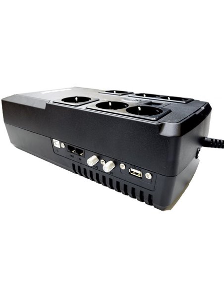 SAI Línea Interactiva Phasak Kryptos 800 VA/ 480W/ 6 Salidas/ Formato Bloque