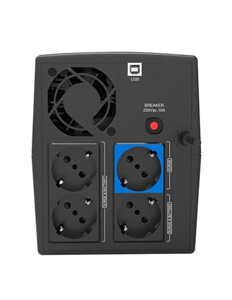 SAI Línea Interactiva Phasak SIRIUS 2260 VA Interactive/ 2260VA-1320W/ 4 Salidas/ Formato Torre