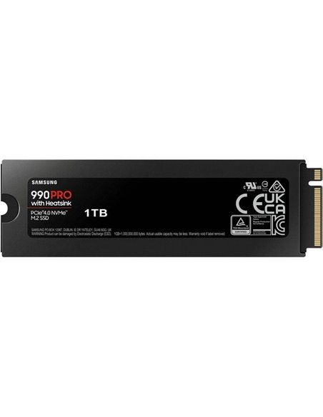 Disco SSD Samsung 990 PRO 1TB/ M.2 2280 PCIe 4.0/ con Disipador de Calor/ Compatible con PS5 y PC/ Full Capacity