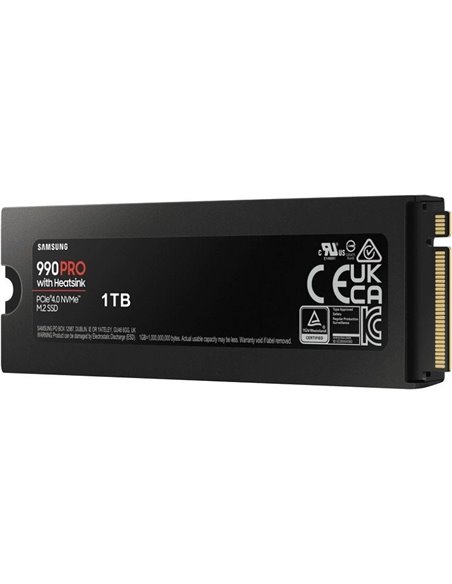 Disco SSD Samsung 990 PRO 1TB/ M.2 2280 PCIe 4.0/ con Disipador de Calor/ Compatible con PS5 y PC/ Full Capacity
