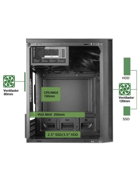 Caja Minitorre Anima AC5500 con Fuente 500W