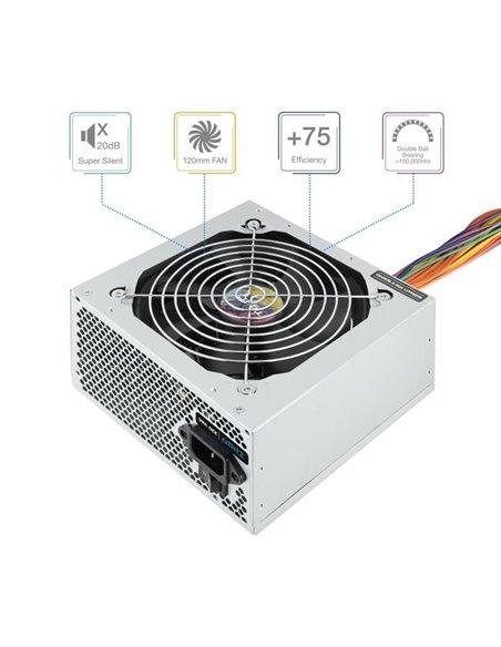 Fuente de Alimentación TooQ TQAPOLO-500SP/ 500W/ Ventilador 12cm