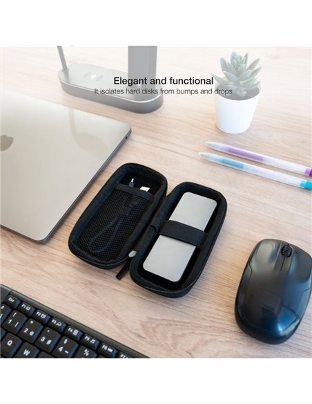 Funda para Disco Externo M2 TooQ TQBC-M201B/ Negra