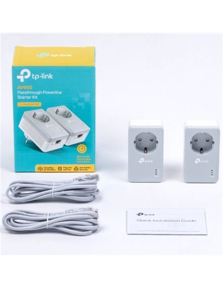 Adaptador Powerline TP-Link TL-PA4010P KIT 600Mbps/ Alcance 300m/ Pack de 2