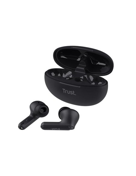 Auriculares Bluetooth Trust Yavi ENC con estuche de carga/ Negros
