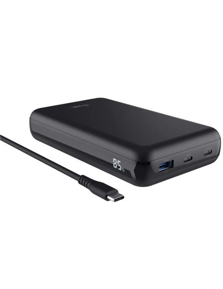 Batería Externa/Powerbank Trust Laro 20000mAh/ 100W/ Compatible con Portátiles