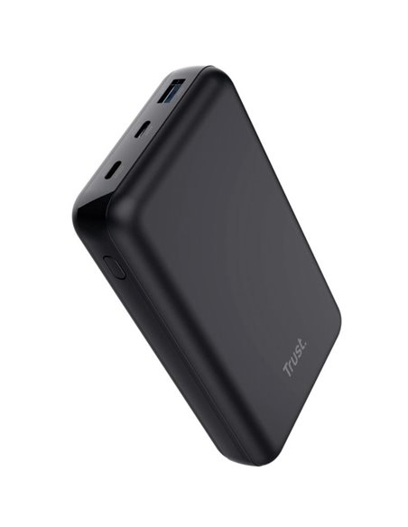 Batería Externa/Powerbank Trust Laro 20000mAh/ 100W/ Compatible con Portátiles