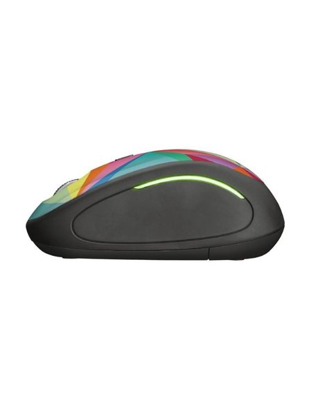 Ratón Mini Inalámbrico Trust Yvi FX/ Hasta 1600 DPI/ Multicolor
