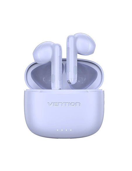 Auriculares Bluetooth Vention ELF E03 NBHV0 con estuche de carga/ Autonomía 6h/ Púrpura