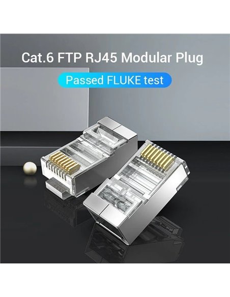 Conector RJ45 IDCR0-10/ Cat.6 FTP/ 10 uds