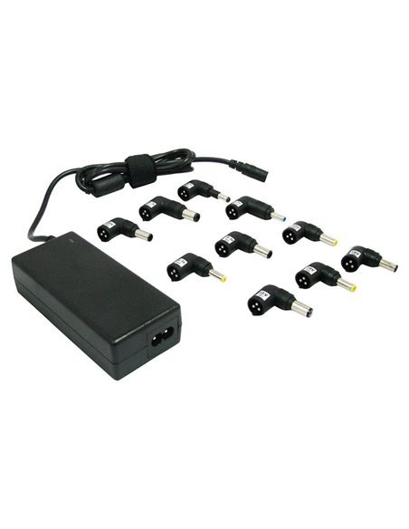 Cargador de portátil leotec/ 70w/ automático/ 10 conectores/ voltaje 15-20v