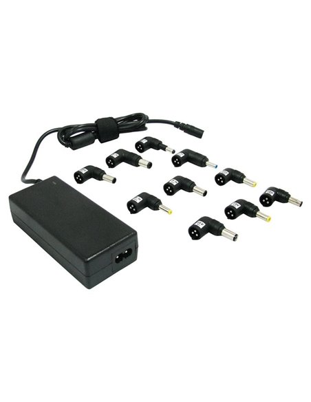 Cargador de portátil leotec/ 70w/ automático/ 10 conectores/ voltaje 15-20v
