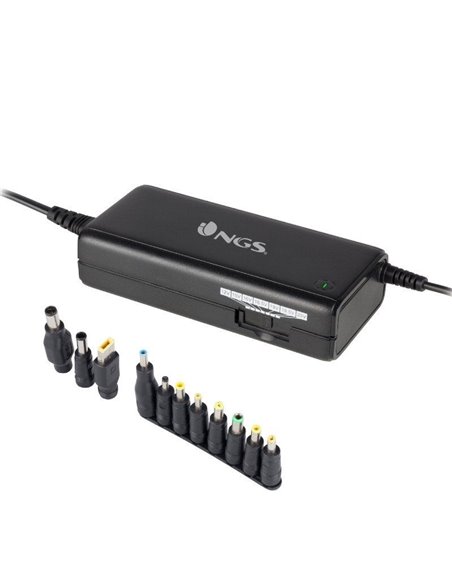 Cargador de portátil ngs ban/ 90w/ manual/ 11 conectores/ voltaje 12-20v