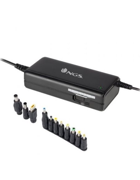 Cargador de portátil ngs ban/ 90w/ manual/ 11 conectores/ voltaje 12-20v