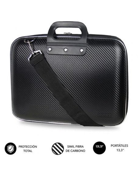Maletín subblim eva carbon para portátiles hasta 13.3'/ semi rígido/ negro